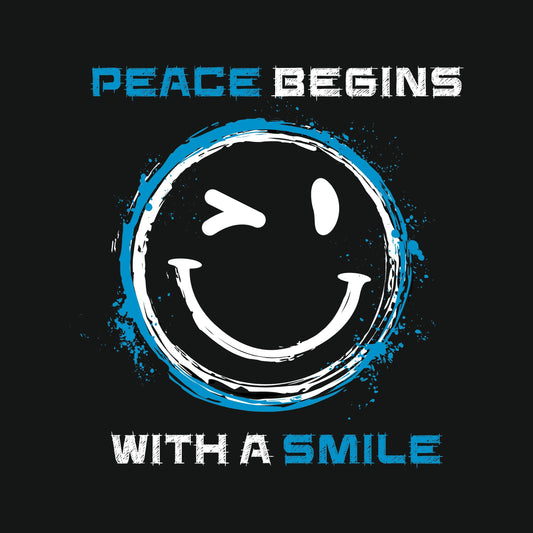 Kaffeetasse - Peace begins with a smile
