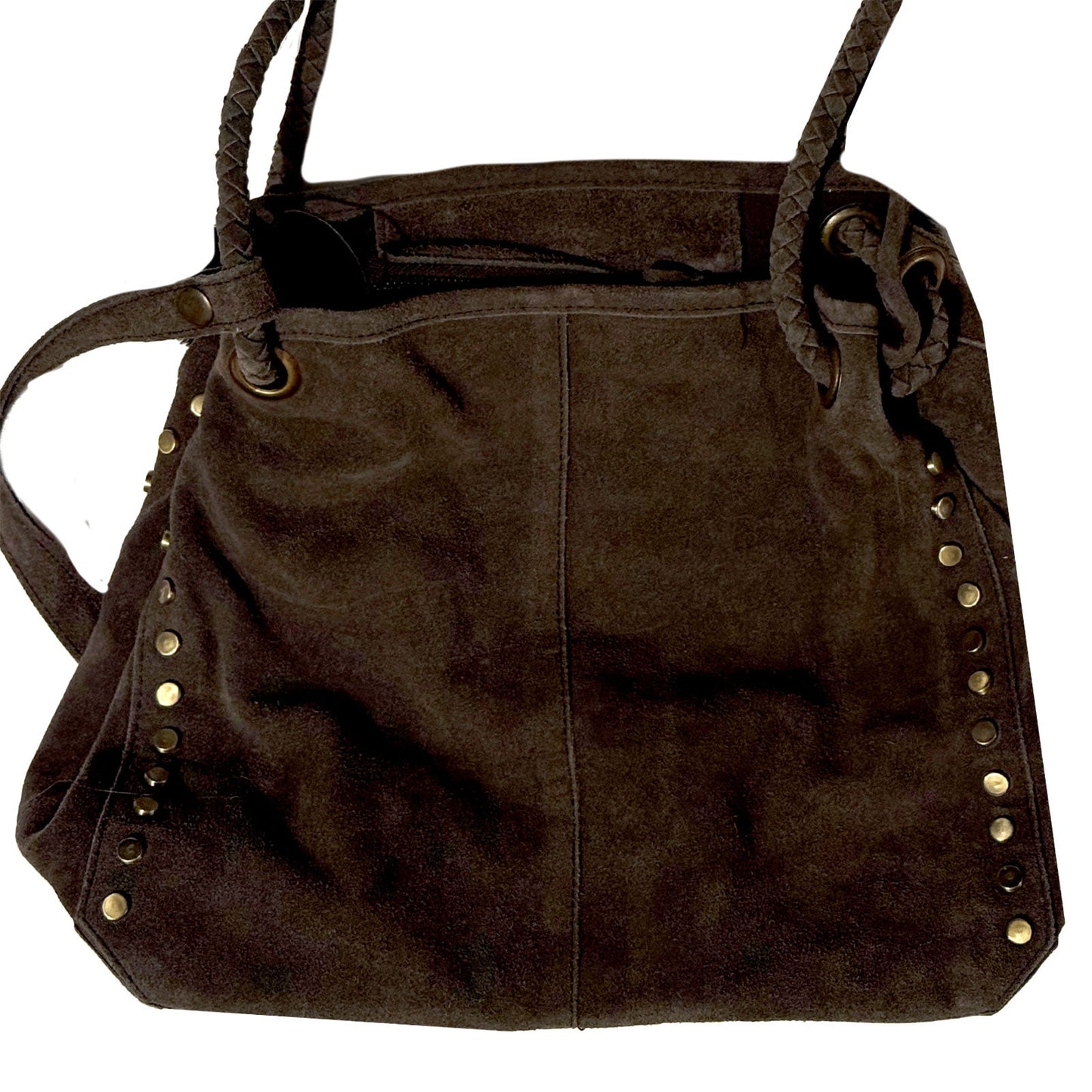 Kleine Leder Tasche mit Fell Braun - AXON