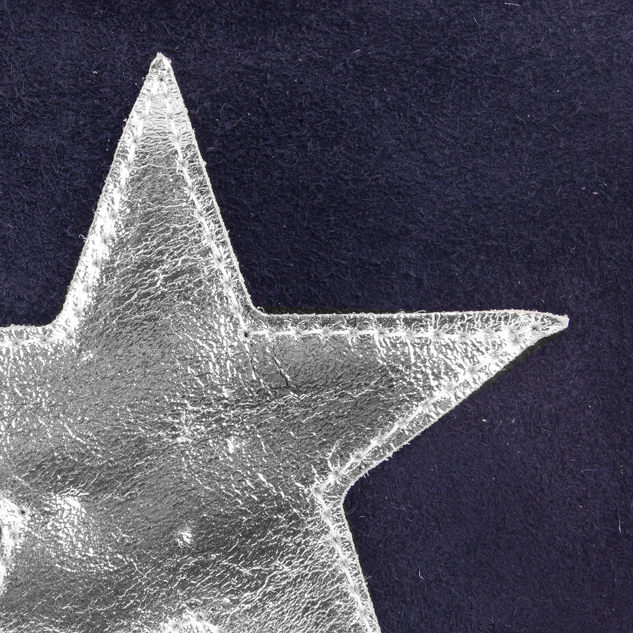 Leder Clutch Stern Dunkelblau Silber - AXON