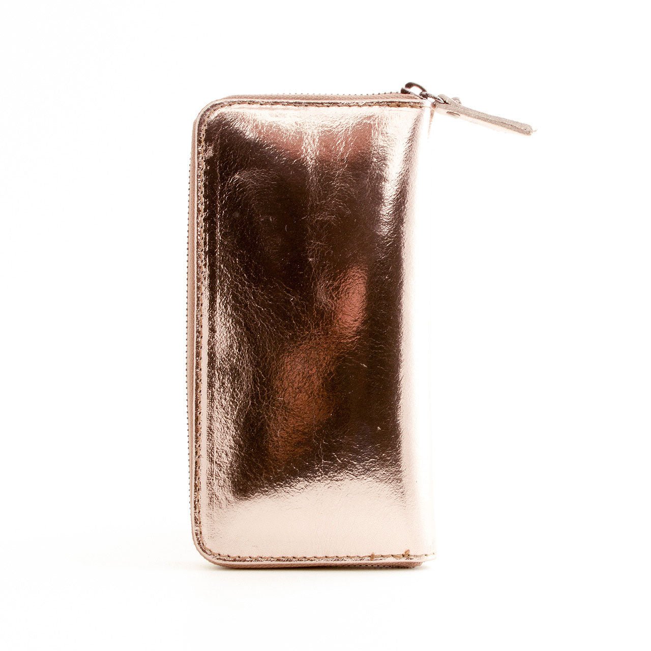 Leder Portemonnaie Metallic Rosegold - AXON
