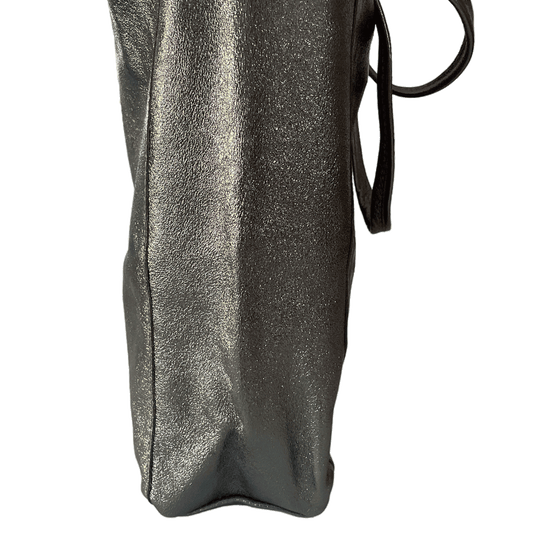 Leder Shopper mit Innentasche Altsilber - AXON