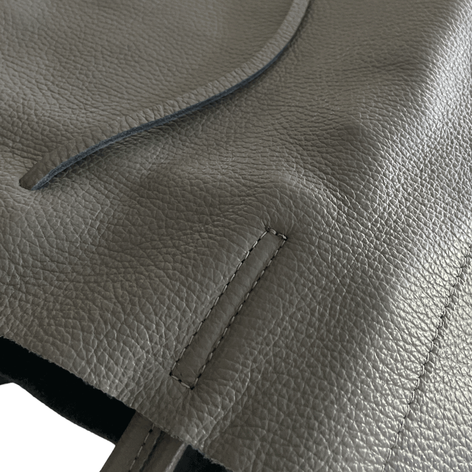 Leder Shopper mit Innentasche Dunkelgrau - AXON