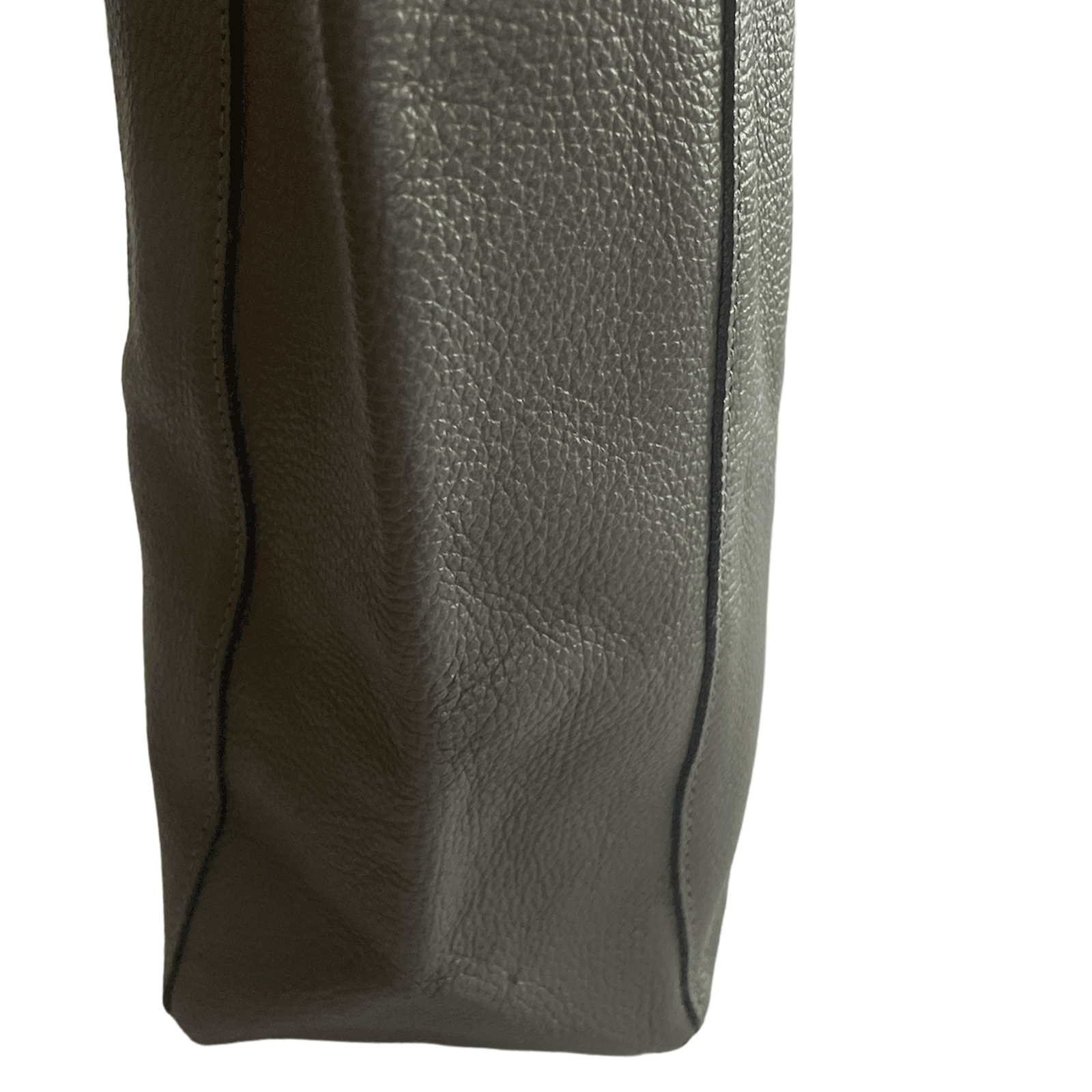 Leder Shopper mit Innentasche Dunkelgrau - AXON