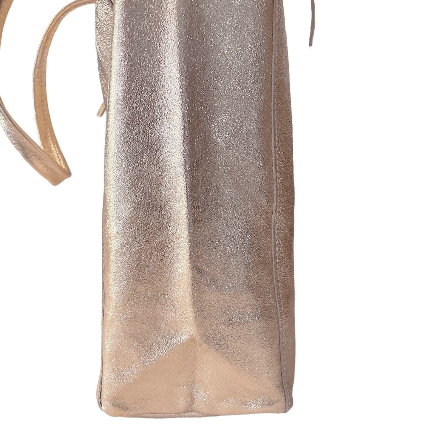 Leder Shopper mit Innentasche Rosegold - AXON
