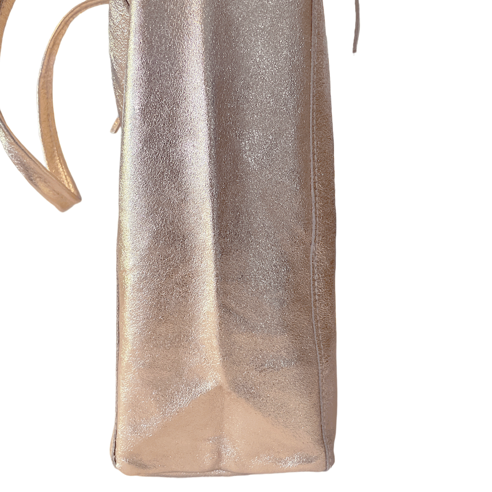 Leder Shopper mit Innentasche Rosegold - AXON