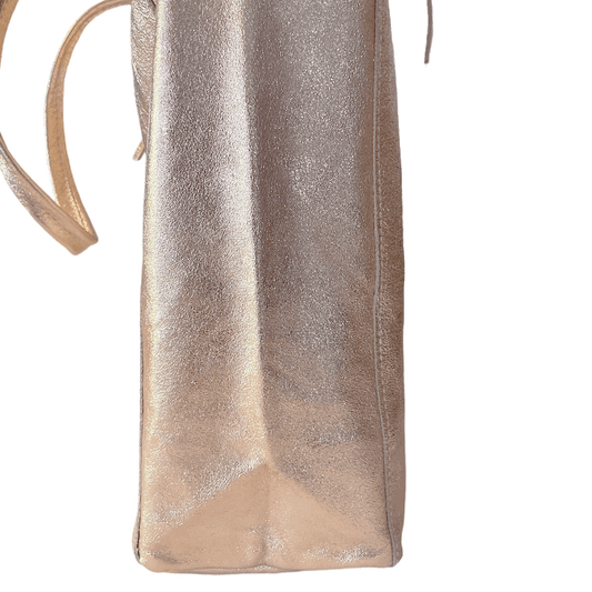 Leder Shopper mit Innentasche Rosegold - AXON
