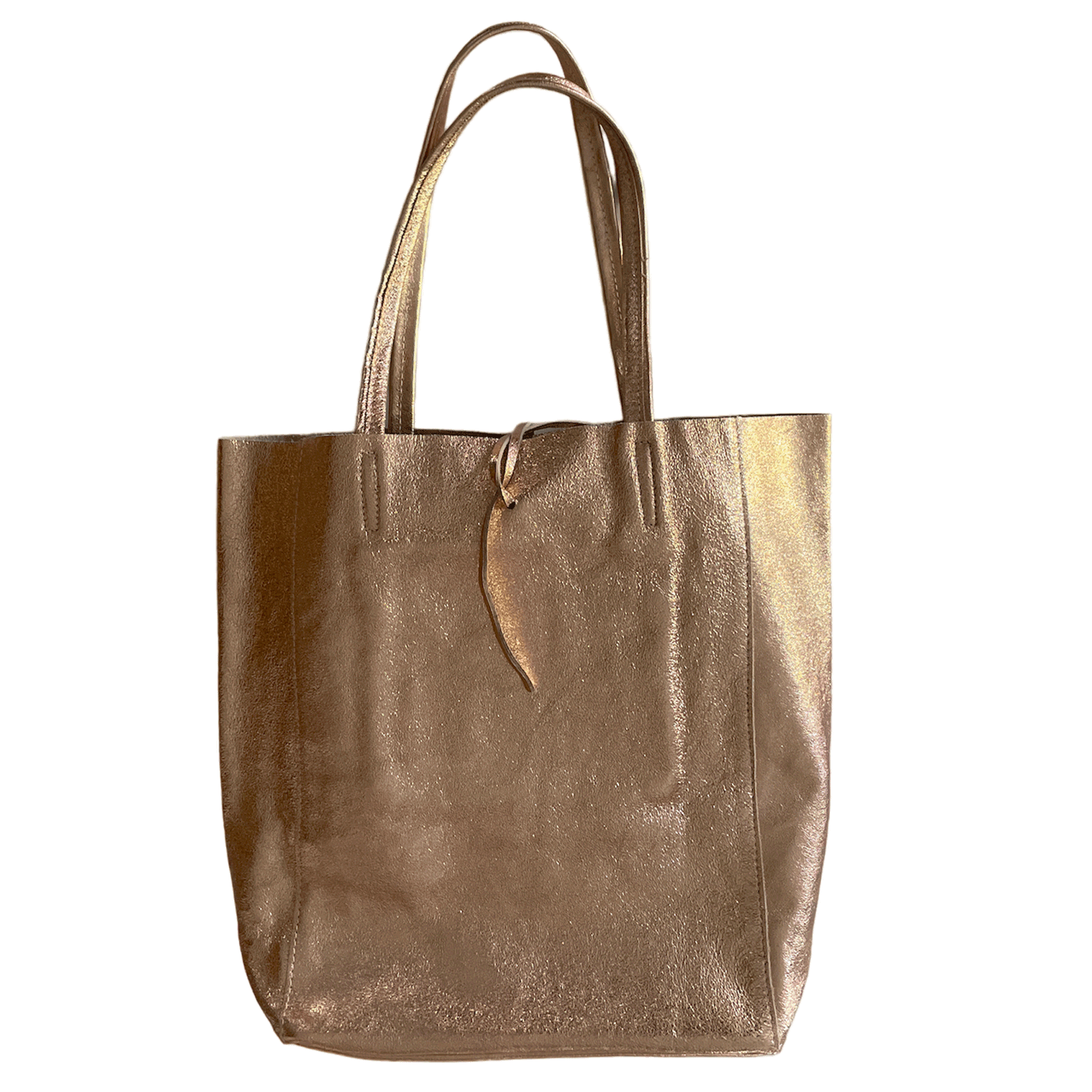 Leder Shopper mit Innentasche Rosegold - AXON