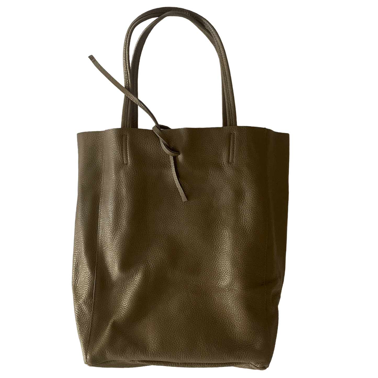 Leder Shopper mit Innentasche Schlammfarben - AXON