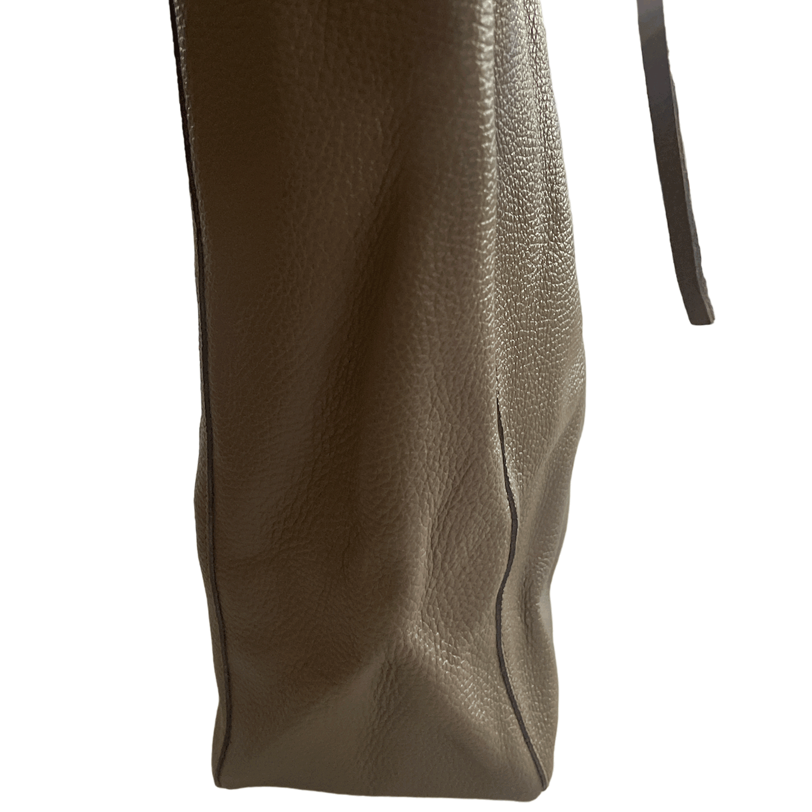 Leder Shopper mit Innentasche Schlammfarben - AXON