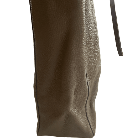 Leder Shopper mit Innentasche Schlammfarben - AXON