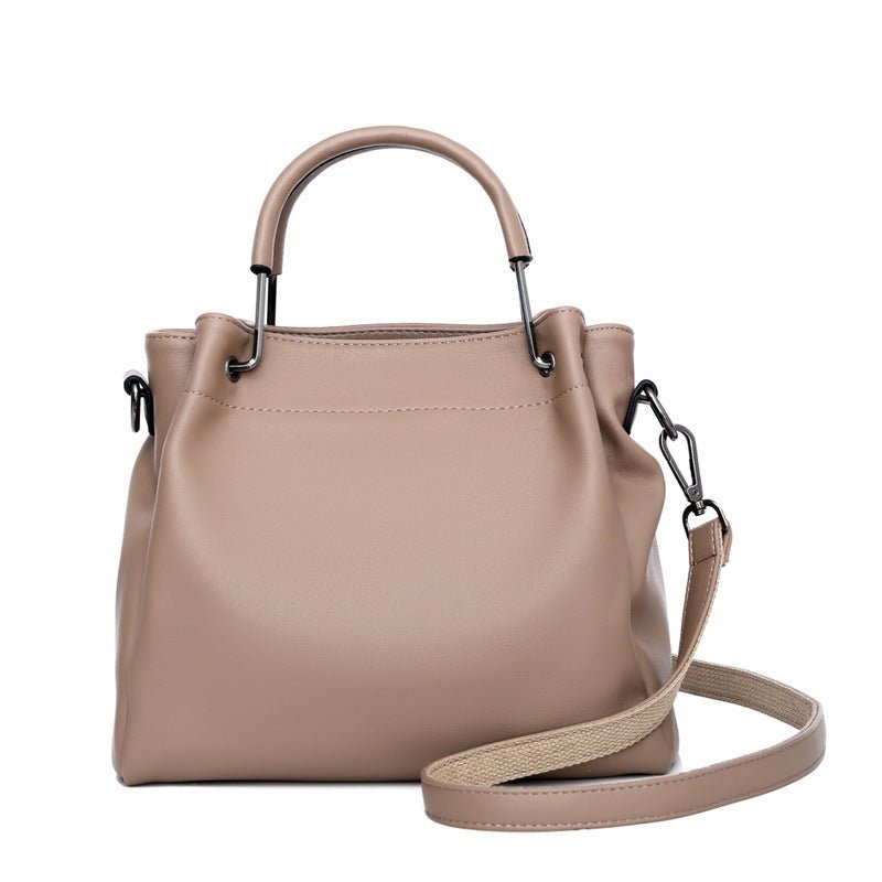 Leisure Soft Leather Bucket Bag Commuting To Work - AXON