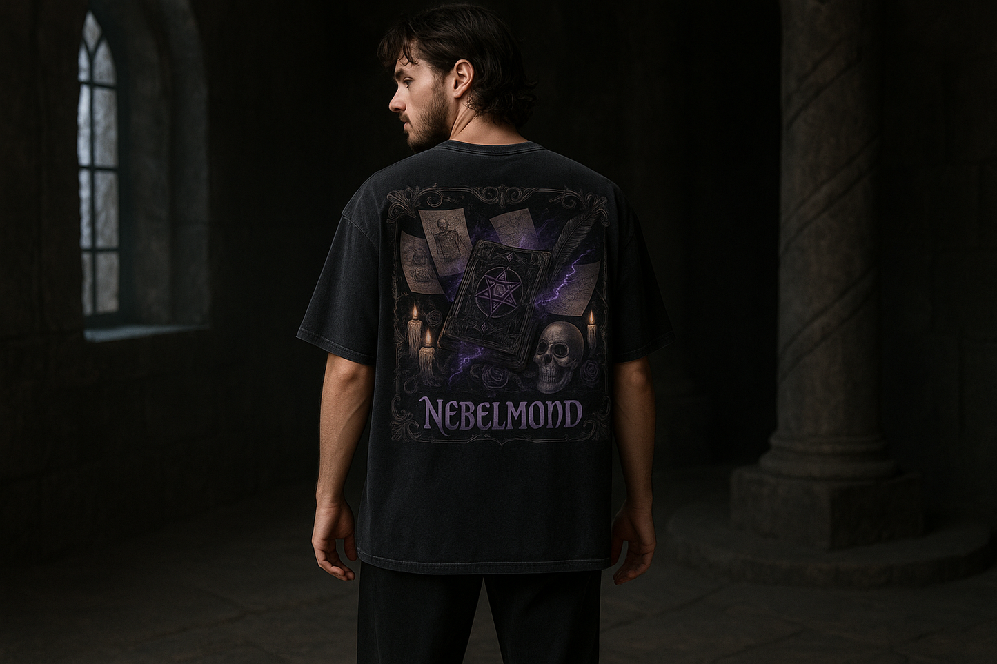 Necromancer's Grimoire | Occult Spirituality Collection | Nebelmond Oversized Shirt
