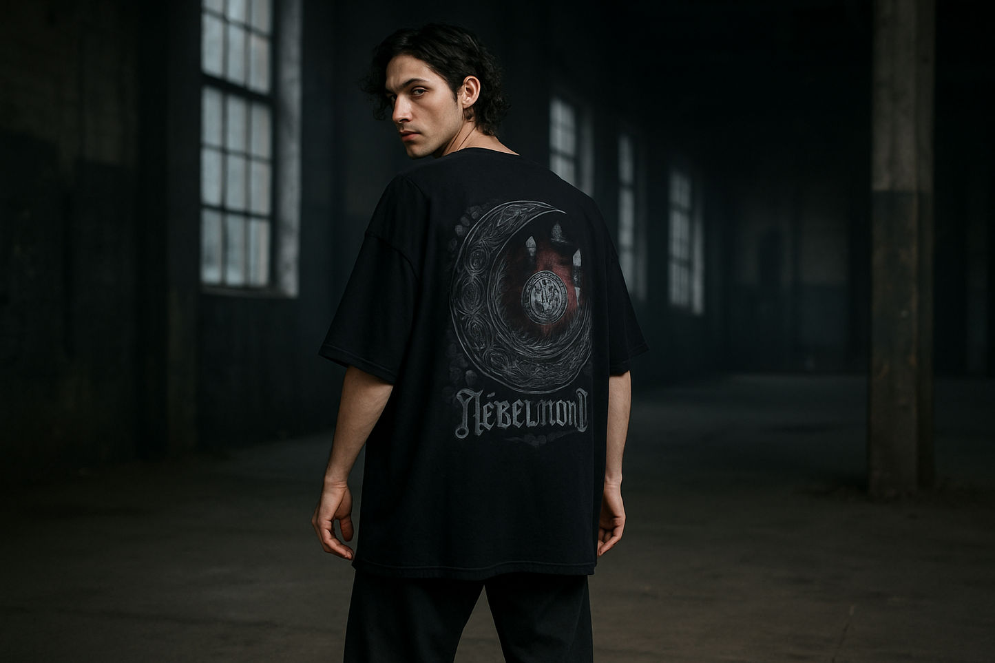 Moonlit Sigil | Occult Spirituality Collection | Nebelmond Oversized Shirt