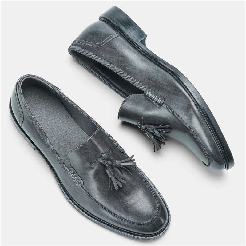 Men Casual Shoes Leather Loafers Business Dress Formal Shoes - AXON