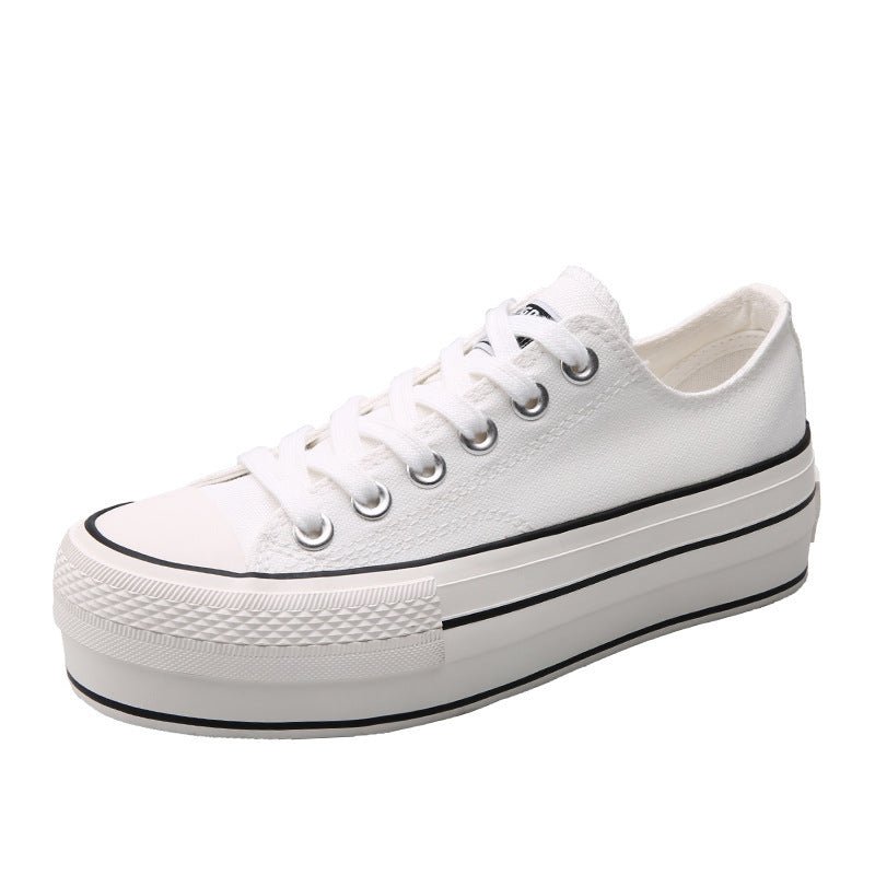 New Student Thick - Soled Increased Canvas Shoes Women - AXON