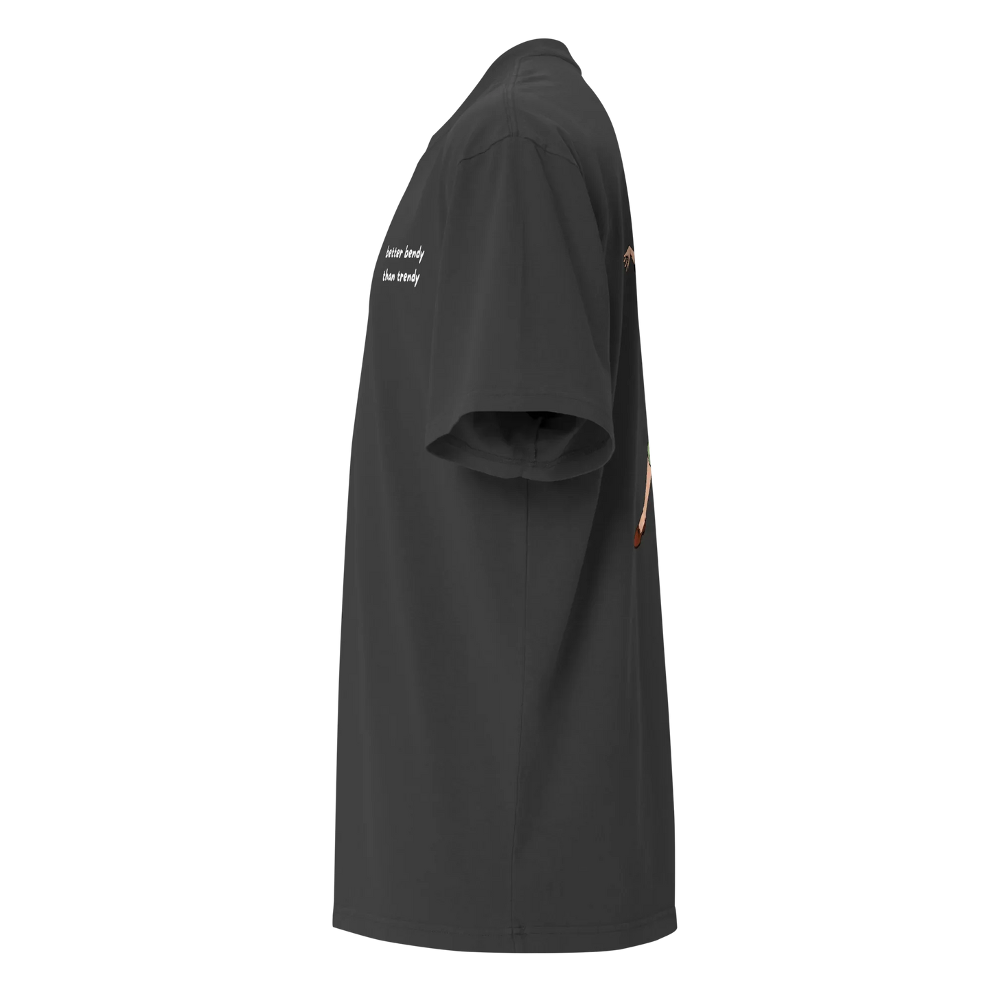 Oversized T-Shirt "better bendy than trendy"