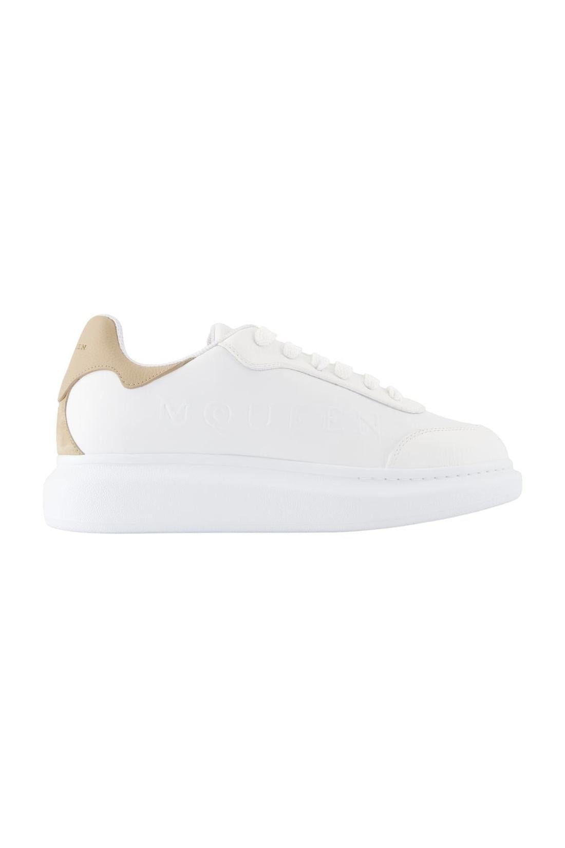 Oversized Sneakers - Alexander McQueen - Leder - Beige - AXON