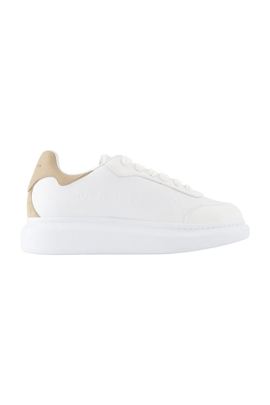 Oversized Sneakers - Alexander McQueen - Leder - Beige - AXON