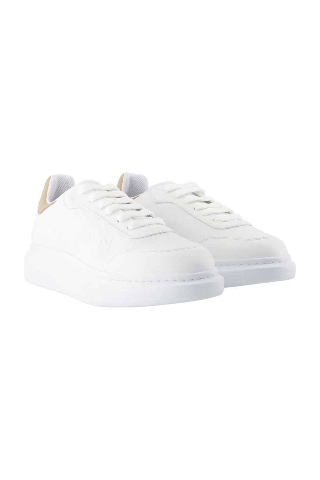 Oversized Sneakers - Alexander McQueen - Leder - Beige - AXON