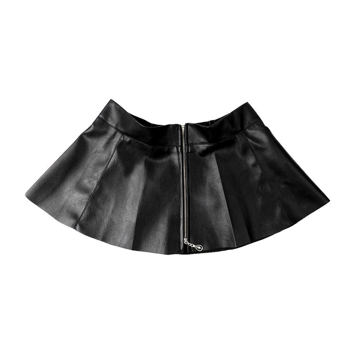 High Waist Front Zipper Skirt