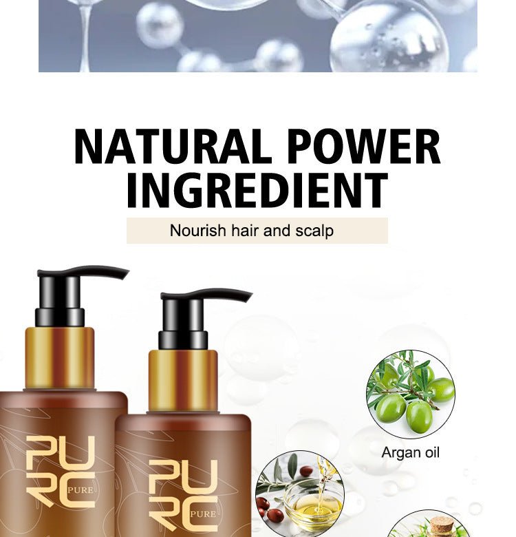 PURC Hair Care Ginger Biotin Three - piece Shampoo Conditioner Repair Dry And Frizz Essential Oil - AXON