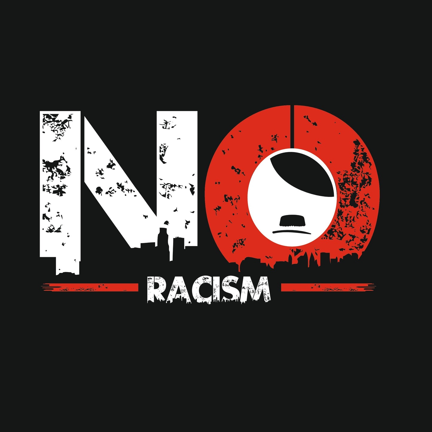 Hoodie Unisex „NO RACISM“ – Für Vielfalt. Gegen Ausgrenzung