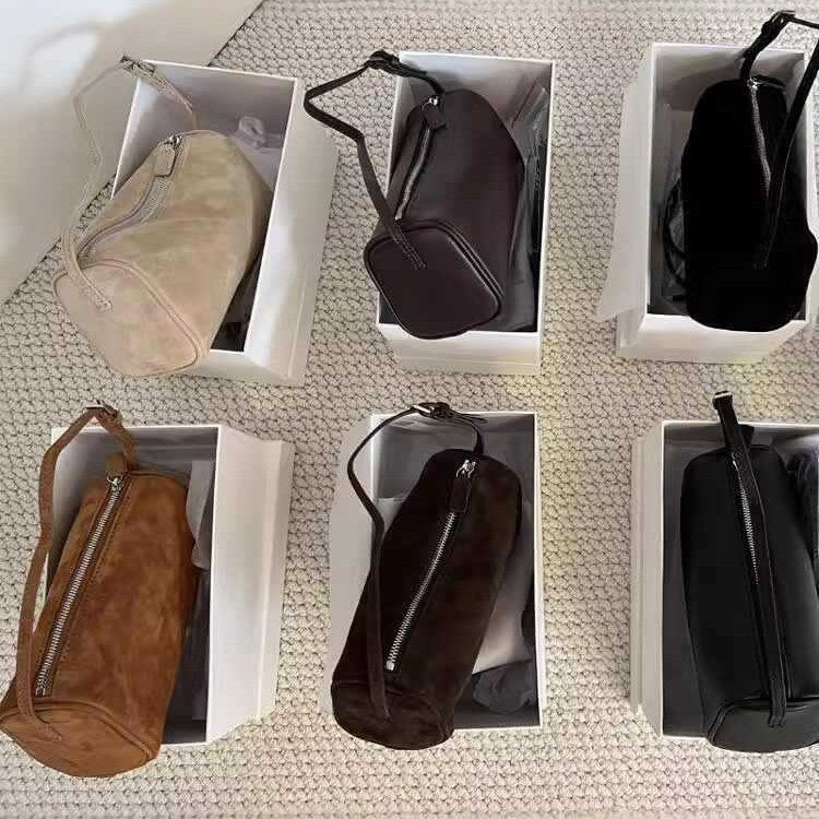 Retro 90s Suede Pencil Holder Bag Autumn And Winter High Sense - AXON