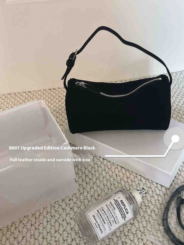 Retro 90s Suede Pencil Holder Bag Autumn And Winter High Sense - AXON