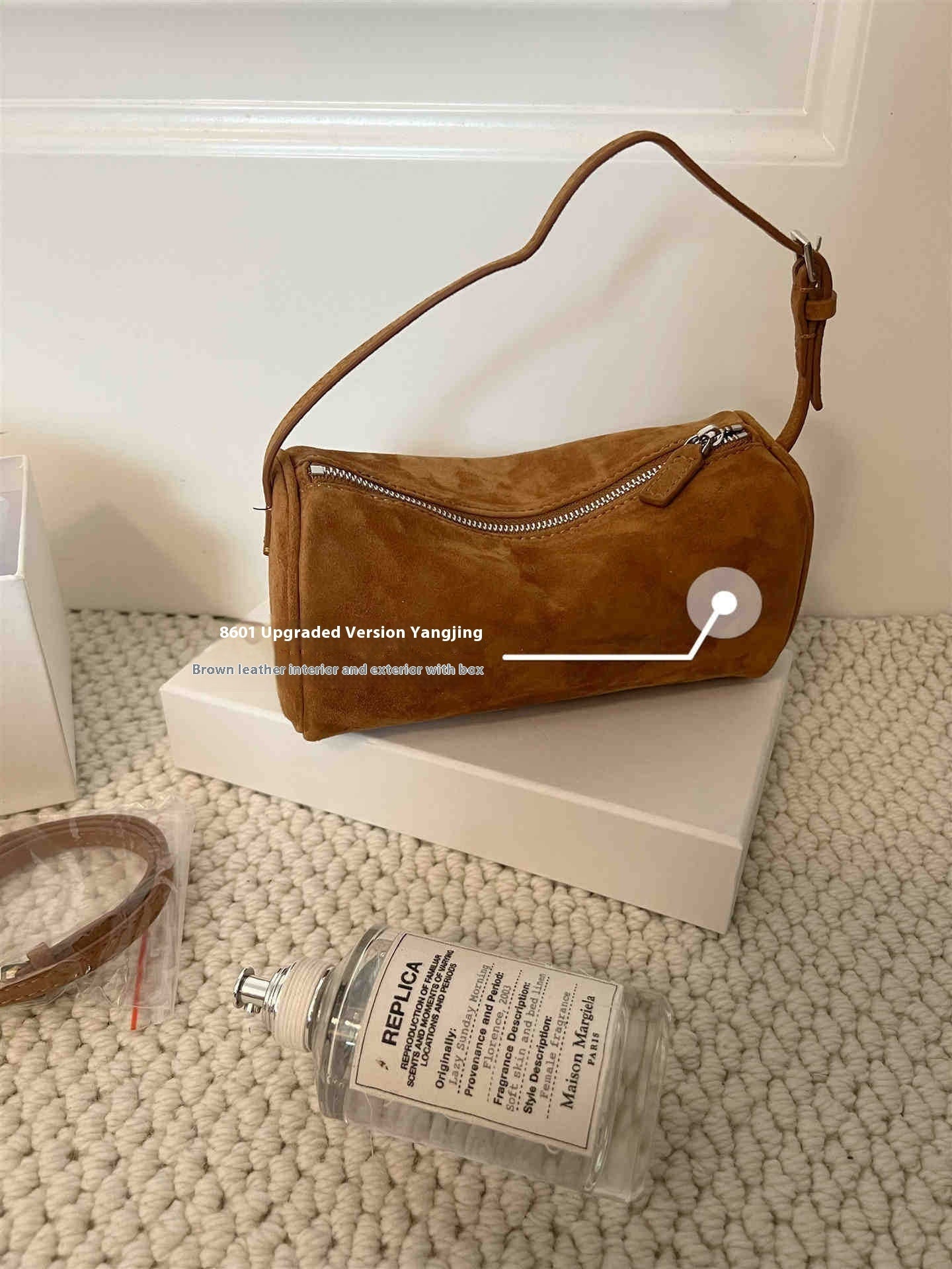Retro 90s Suede Pencil Holder Bag Autumn And Winter High Sense - AXON