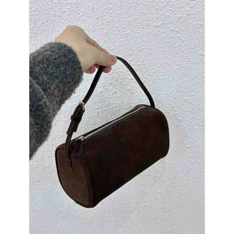 Retro 90s Suede Pencil Holder Bag Autumn And Winter High Sense - AXON
