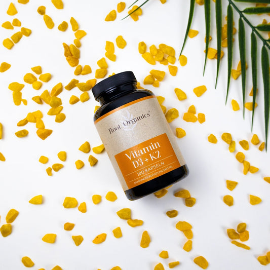 Root Organics® Vitamin D3 + K2 Kapseln – Unterstützung für Knochen, Muskeln & Immunsystem - AXON