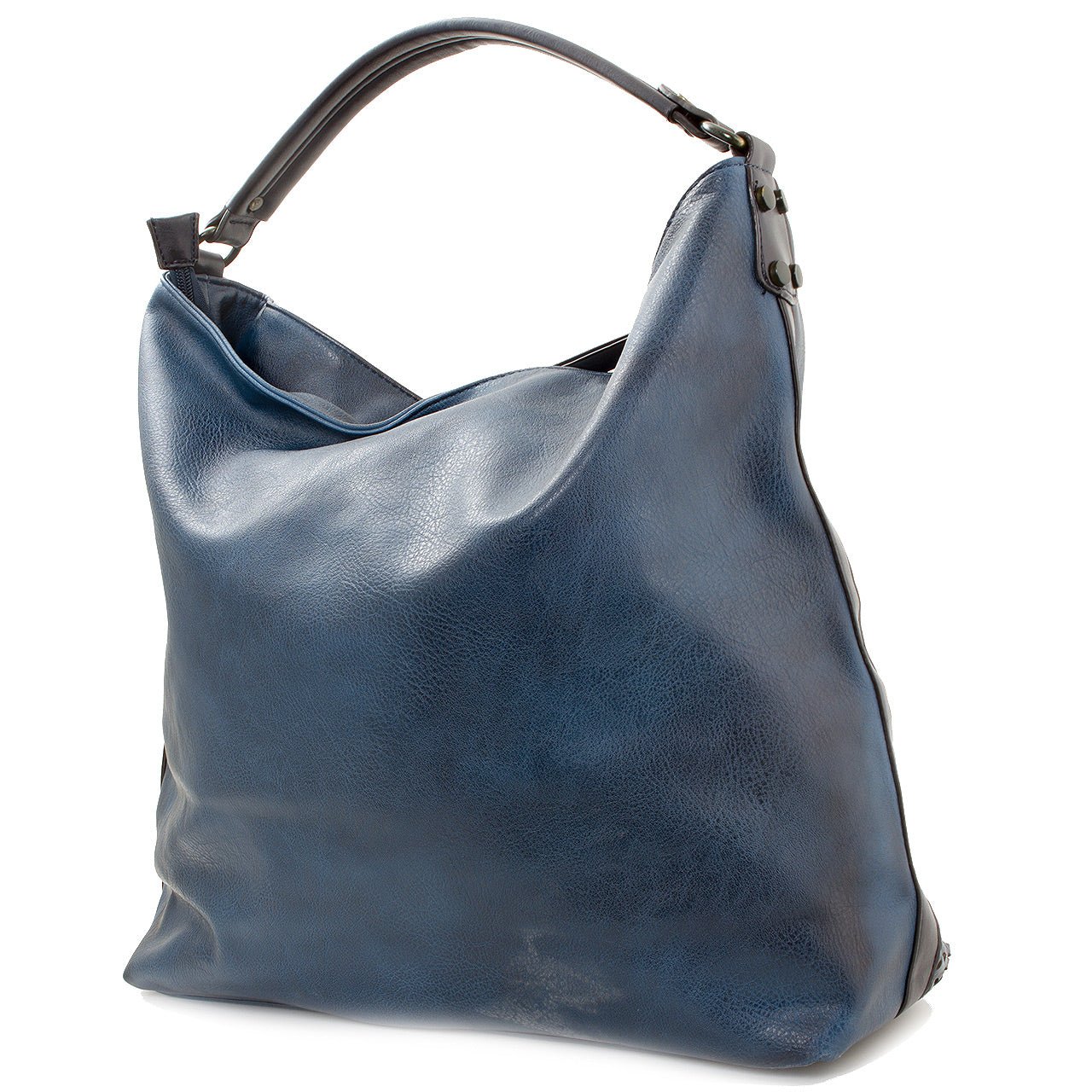 Schultertasche Beutel mit Flechtoptik Blau - AXON