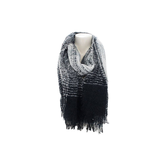 Winter Damen Schal » Strickschal » Damenschal mit Highlights » schimmerndes Muster » Fransenschal 188 x 68 cm