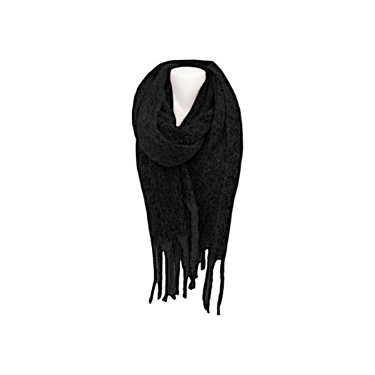 Winter Damen Schal » Winterschal Dread Style » Winterfarben » Fransenschal 187 x 50 cm » warmer Damenschal mit dicken Fransen » Hohes Volumen