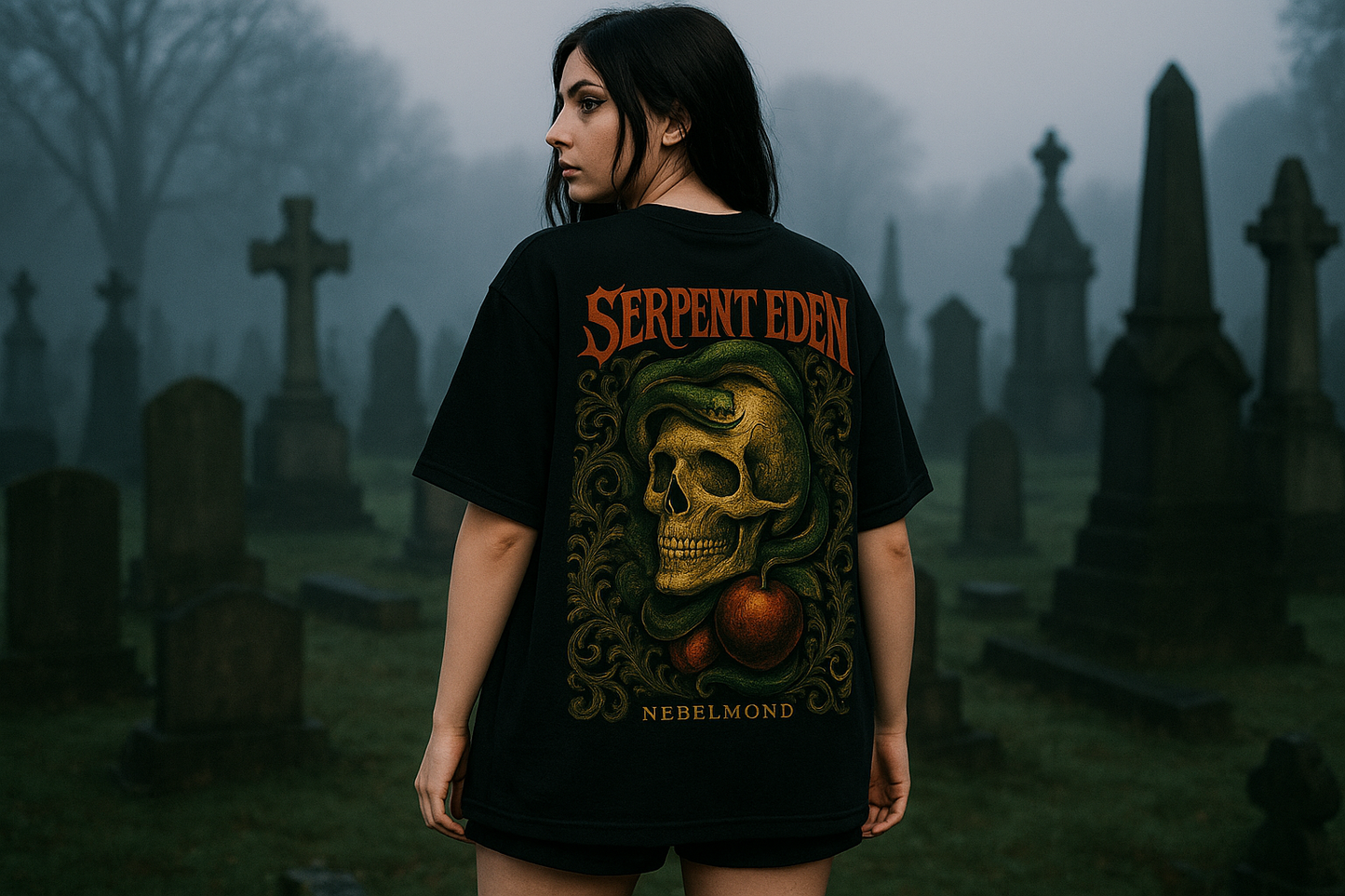 Serpent Eden | Occult Beast & Skulls Collection | Nebelmond Oversized Shirt