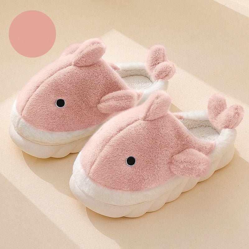Shark Slippers Soft Sole Furry Shoes Home Bedroom Slippers Women - AXON