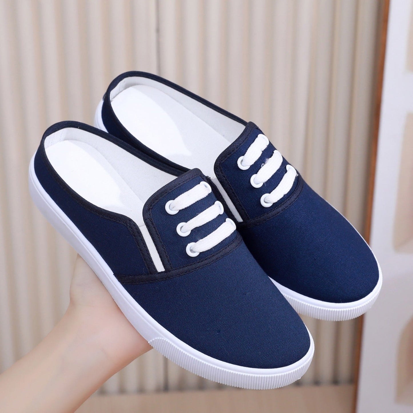 Slip - on Canvas Shoes Flat Women - AXON
