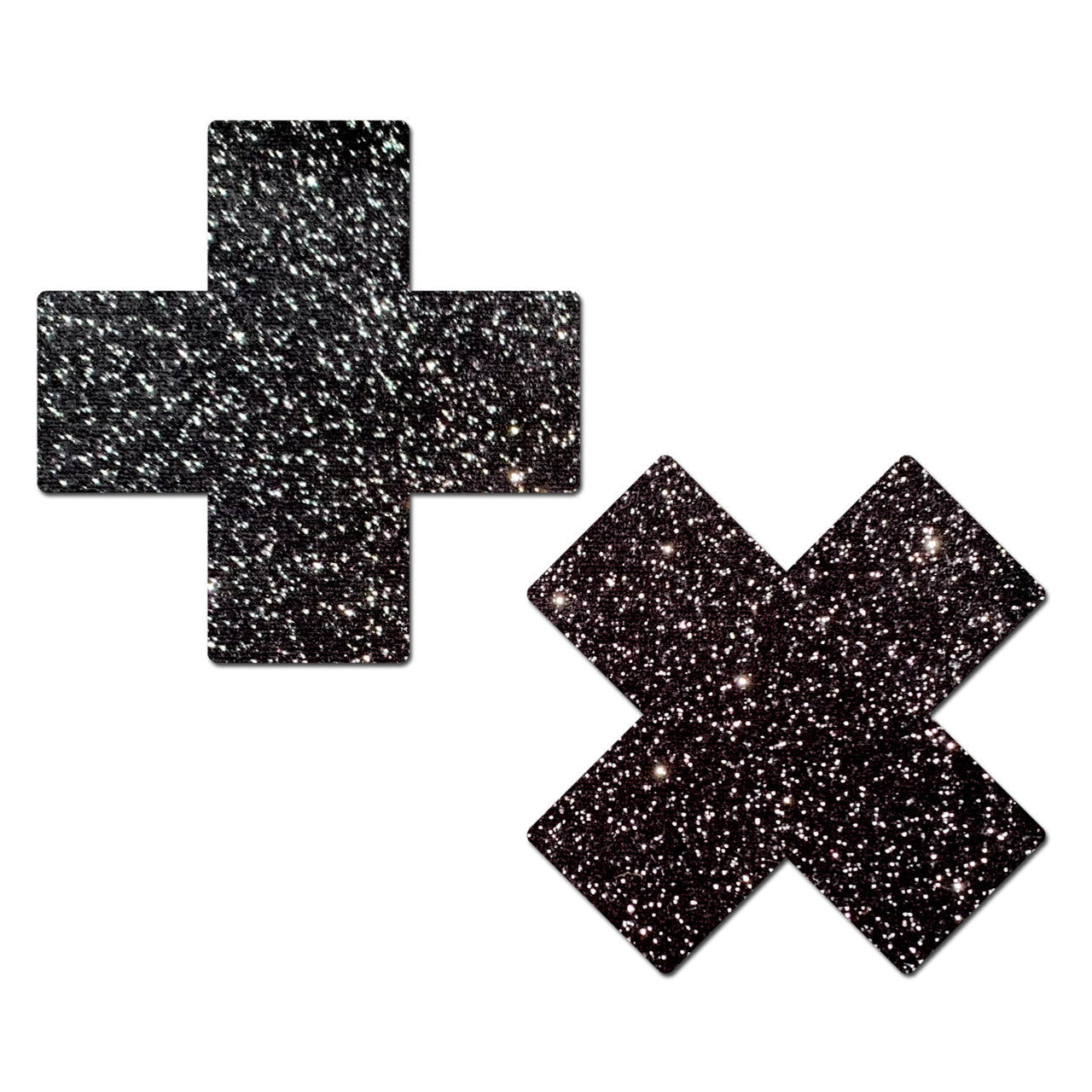 Glitter Cross Nipple Pasties - Plus X