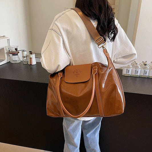 Sports Shoulder Bag Dry Wet Separation Gym Bag Simple Hand - held Luggage Bag - AXON