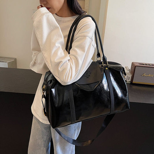 Sports Shoulder Bag Dry Wet Separation Gym Bag Simple Hand - held Luggage Bag - AXON