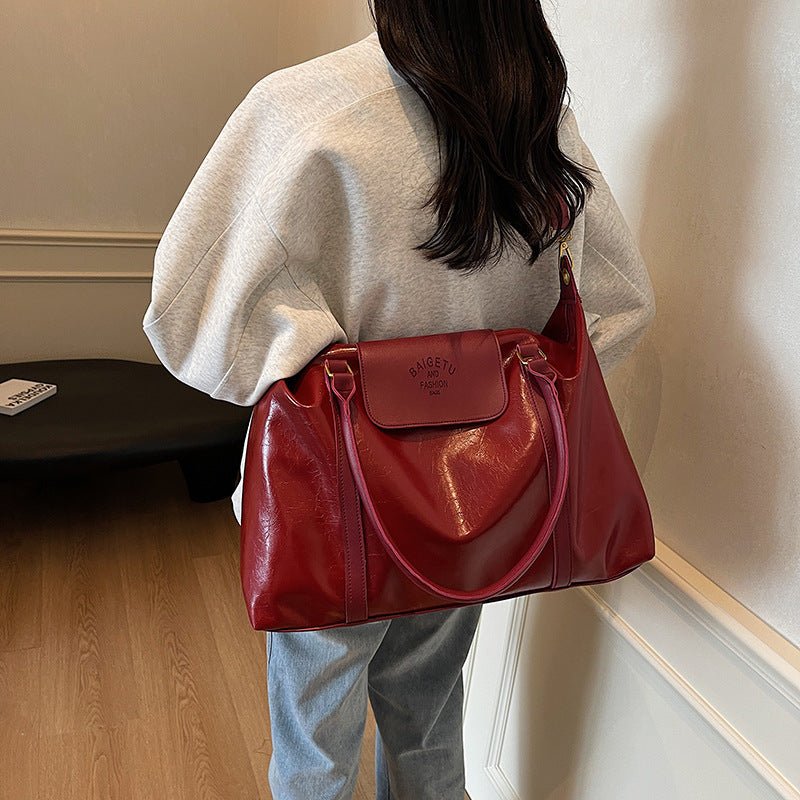 Sports Shoulder Bag Dry Wet Separation Gym Bag Simple Hand - held Luggage Bag - AXON