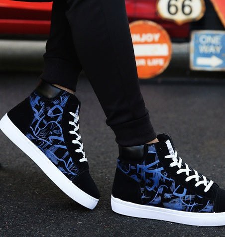 Spring high top shoes Korean Edition men''s shoes - AXON
