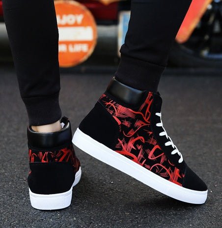 Spring high top shoes Korean Edition men''s shoes - AXON