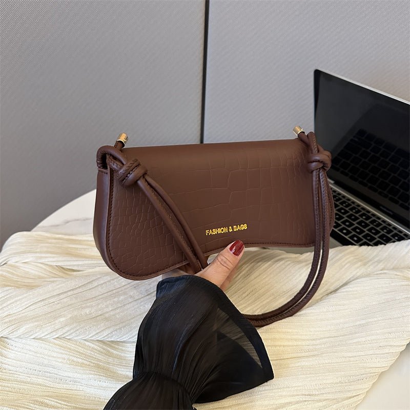 Summer Minimalist PU Underarm Bag Chic Solid Color Square Shoulder Purse Versatile Crossbody Tote For Women Elegant Office - AXON