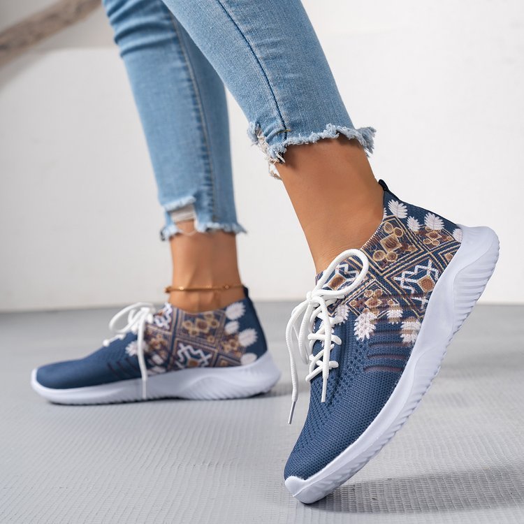 Summer New Flying Woven Stylish Flat Shoes Women - AXON