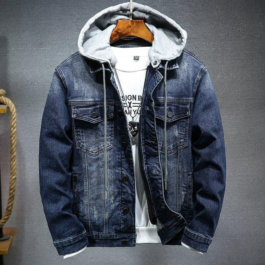 Thick denim jacket men - AXON