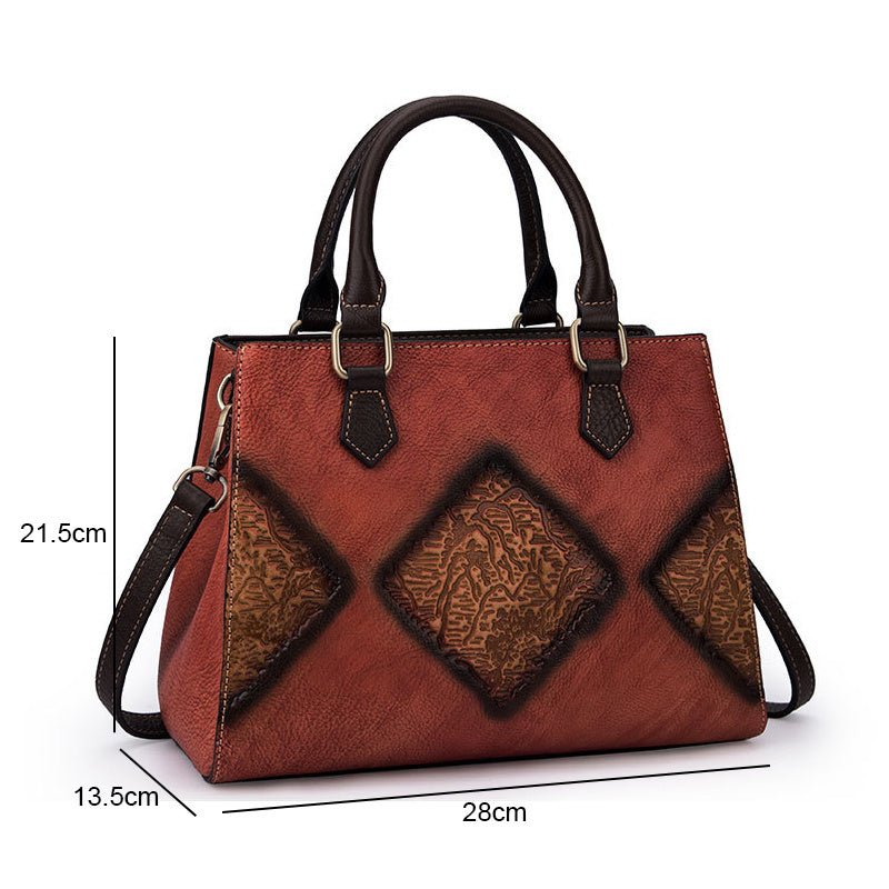 Top Layer Cowhide Retro European And American Fashion Casual Handbag - AXON