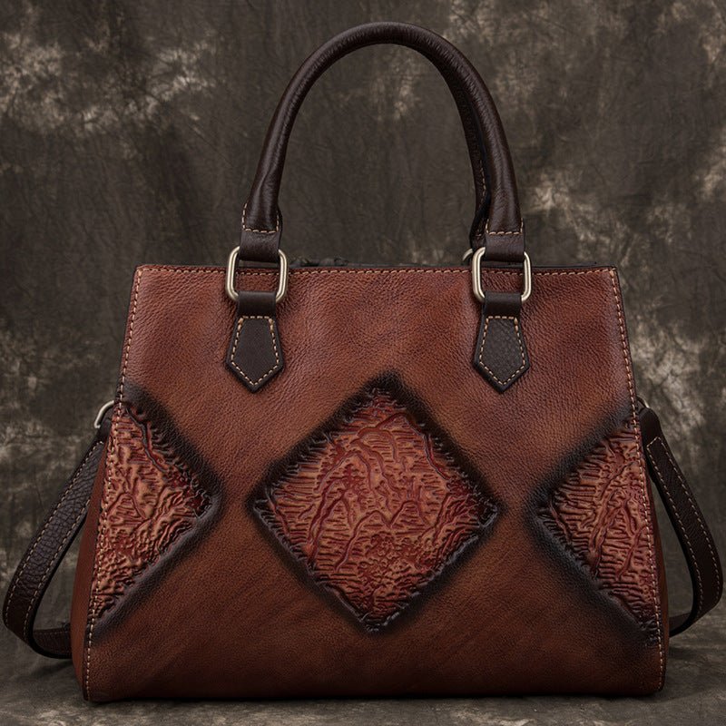 Top Layer Cowhide Retro European And American Fashion Casual Handbag - AXON