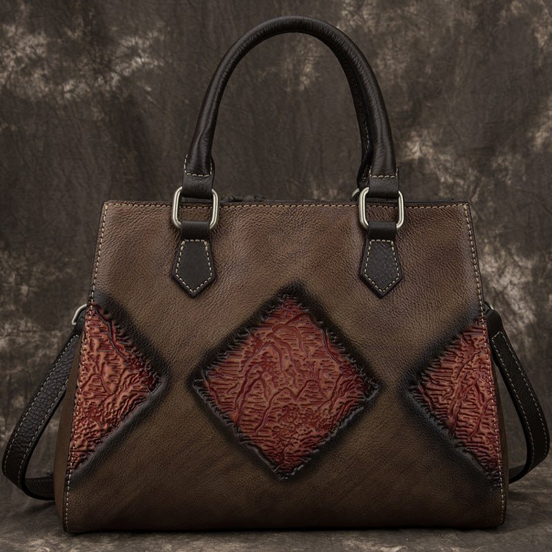 Top Layer Cowhide Retro European And American Fashion Casual Handbag - AXON