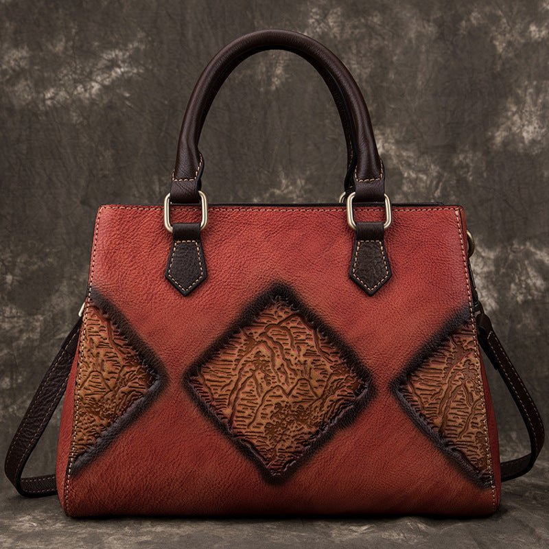 Top Layer Cowhide Retro European And American Fashion Casual Handbag - AXON